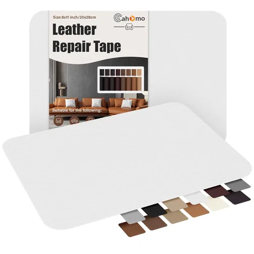 Miniatura 30 de Cahomo - Cinta de parches autoadhesivos para reparación de cuero para sofás - 8x11 pulgadas, kit de reparación de vinilo y cuero para muebles, Café