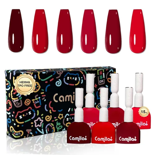 Miniatura 9 de CAMILA ¿ Juego de 6 esmaltes de uñas de gel sin Tpo de 0.5 fl oz sin Hema de colores neutros color nude claro para remojar el esmalte de gel LED