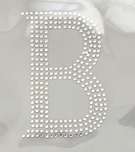 Miniatura 12 de Letras griegas, 4 pulgadas de alto, diamantes de imitación, transferencia termoadhesiva (alfa)