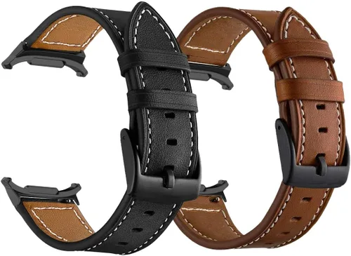 LDFAS Galaxy Watch Ultra Bandas de 47/45/1.811 in, correa de reloj de cuero de 0.866 in con hebilla de metal compatible con Samsung Galaxy Ultra 7