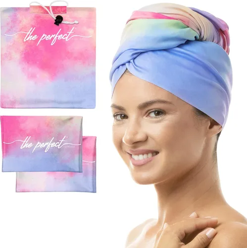 Miniatura 7 de THE PERFECT HAIRCARE Curly Hair Girls Juego de Toallas de Microfibra para Plopping - Envoltorio Anti-encrespamiento Sedoso y Suave para Secar