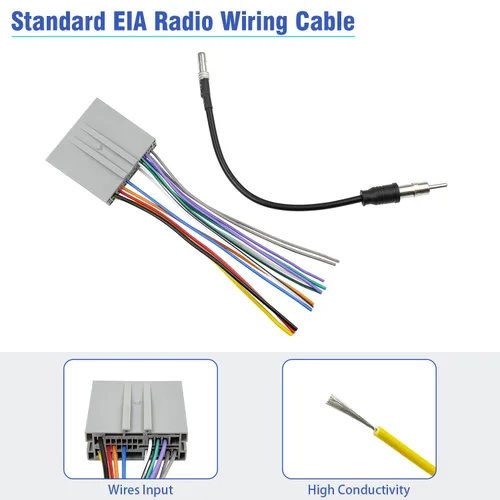 Miniatura 6 de Kit adaptador de antena de arnés de cableado de radio de 24 pines compatible con Ford Ford F-150 F-250 F-350 F-450 F-550 Expedition Focus Explorer
