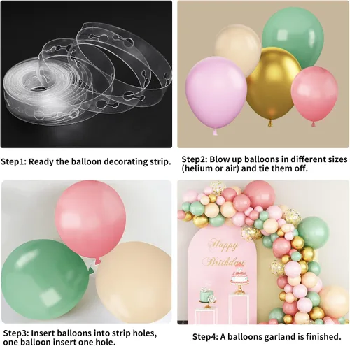 Miniatura 3 de Kit de arco de guirnalda de globos verde salvia, rosa retro, albaricoque, dorado metálico y globos de confeti para baby shower, boda, cumpleaños