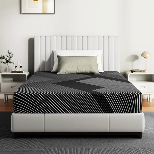 Miniatura 10 de Colchón individual de 8 pulgadas, espuma viscoelástica refrescante de gel, cama tamaño individual en una caja, sensación firme media para alivio