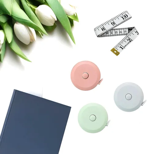 Miniatura 8 de Paquete de 3 cintas métricas retráctiles para cuerpo, 60 pulgadas, 4.9 ft, regla flexible de doble cara para manualidades, tela, costura, sastre