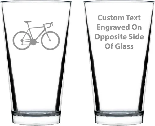 Bicicleta personalizada, vaso de pinta para cerveza, decoración temática única de ciclismo de carretera y regalos para ciclistas, vasos de 16 onzas