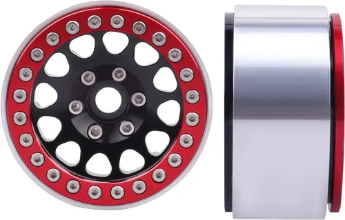 Miniatura 4 de HobbyPark Ruedas Beadlock de aluminio 1.9 para rastreador RC a escala 1/10, compatible con Traxxas TRX4 Axial SCX10 Redcat Gen 8 RC4WD, 4 piezas