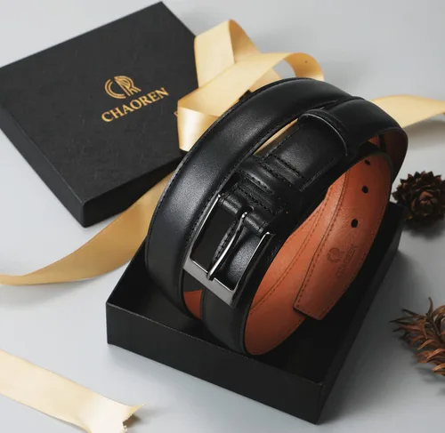 Miniatura 3 de CHAOREN Cinturón de vestir para hombre Cinturón de cuero genuino para hombres de 1 18 pulgadas formal compañero perfecto para zapatos de vestir