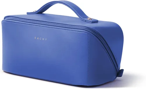 Miniatura 42 de EACHY Bolsa de Maquillaje de Viaje, Bolsas de Cosméticos de Gran Capacidad para Mujeres, Bolsa Portátil Impermeable que se Abre Plana, Bolsa de Aseo