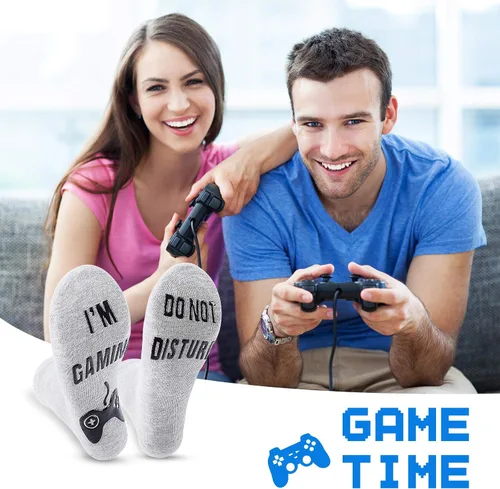 Miniatura 5 de Calcetines de juegos Do Not Disturb, calcetines para jugadores, regalos divertidos para adolescentes, niños, hombres, mujeres, padre, papá, banda