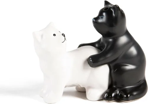 Miniatura 3 de BigMouth Inc Juego de saleros y pimenteros de gatos, decoración de cocina novedosa y regalo de broma divertido