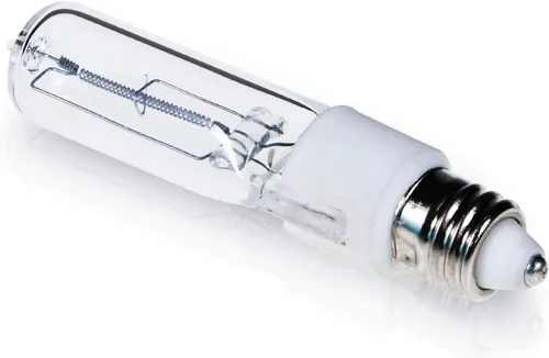 Miniatura 2 de Paquete de 4 bombillas halógenas JDE11 100W, base E11 mini candelabro, regulable, 2800K blanco cálido, para ventiladores de techo, lámparas