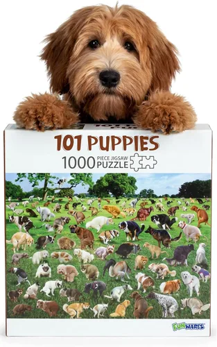 Funwares Rompecabezas Original de 101 Cachorros – Rompecabezas Divertidísimo de Perros de 1000 Piezas – Regalo Gracioso para Amantes de los Perros,