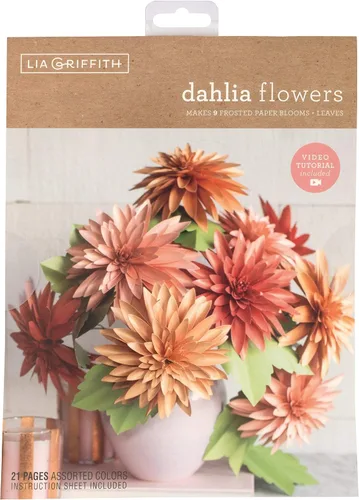 Miniatura 7 de Lia Griffith Flores de papel esmerilado, margaritas gerberas, 6 x 6.5 pulgadas, los colores pueden variar, 17 páginas, número