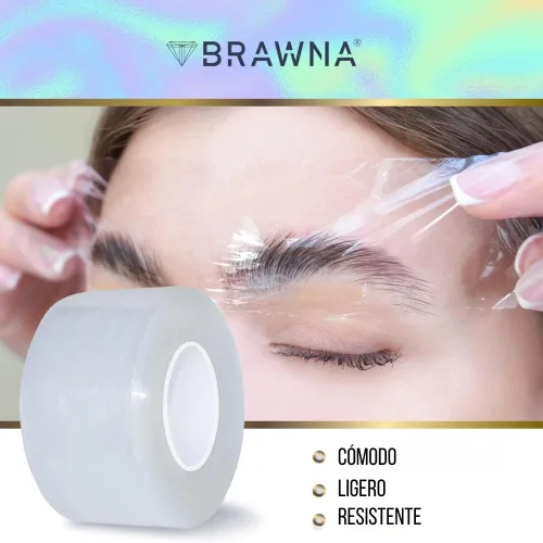 Miniatura 4 de BRAWNA Película conservadora superior de 1300 pies [1,312.3 ft] - Envoltura de microblading para rubor labial, laminación de cejas, kit de tinte