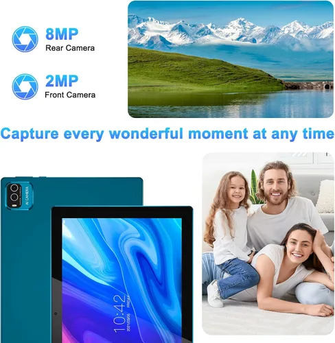 Miniatura 3 de Tableta Android 15 de 10 pulgadas con teclado 64 GB ROM+12 GB RAM (expansión 4+8) Soporta expansión de 1 TB 2MP+8MP cámara dual 6000mAh 5G WiFi-6
