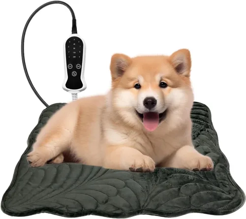 Miniatura 17 de Almohadilla térmica para perros para perros, almohadilla térmica impermeable para mascotas, interruptor de termostato inteligente, 9 velocidades