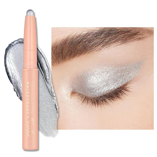 Miniatura 14 de Oulac Twist-Up Sombra de Ojos Brillante en Barra – Maquillaje de Ojos Vegano y Libre de Crueldad con Textura Cremoso y Mezclable, Resistente al 01