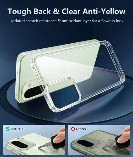 Miniatura 639 de FNTCASE Funda para iPhone 13 Pro-Max: Fundas magnéticas transparentes compatibles con Magsafe Slim anti amarillamiento protección contra caídas