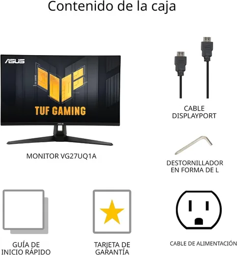 Miniatura 8 de ASUS TUF Gaming VG27UQ1A - Monitor de juegos de 27 pulgadas, 4K HDR, 160Hz, 1ms, Extreme Low Motion Blur Sync, compatible con G-SYNC de NVIDIA, AMD