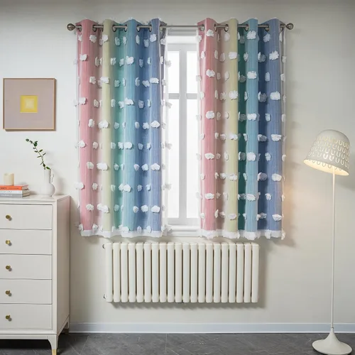 Miniatura 28 de Mysky Home Cortinas de doble capa, dormitorio, traslúcidas, opacas, habitación de niños, comedor, guardería, ojales, oscurecer la habitación, 52 x