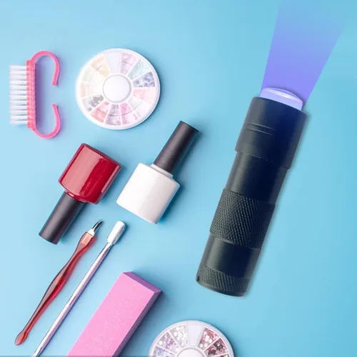 Miniatura 6 de Luz UV portátil de mano para uñas de gel, mini lámpara de uñas UV LED con sello de punta francesa cabeza de silicona, pequeña lámpara para Uñas U V