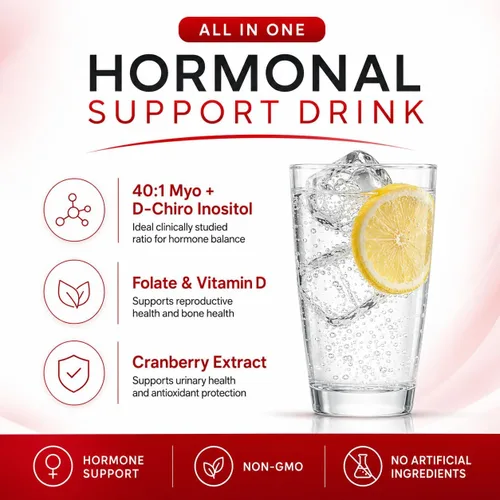 Miniatura 3 de Myo-inositol y D-Chiro Inositol en polvo - Proporción 40:1 con folato, vitamina D y arándano - Suplemento de inositol para mujeres - Suministro