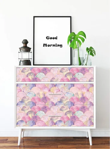 Miniatura 4 de AMAZING WALL Papel tapiz autoadhesivo color rosa degradado 63.0 in