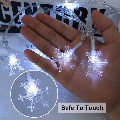 Miniatura 5 de Luces de Decoración de Navidad, 8 Modos y Temporizador con Control Remoto, 33 Pies 100 Luces LED Operadas con Pilas, Luces de Hadas Impermeables