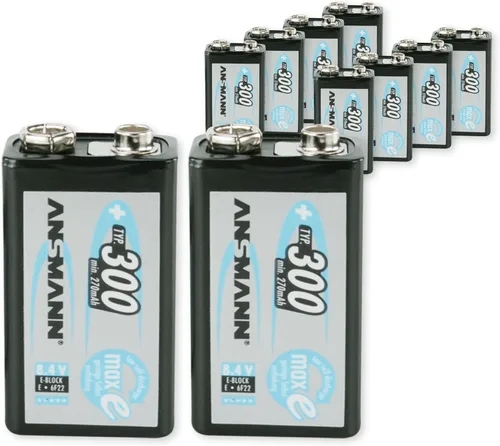 Miniatura 10 de Ansmann Baterías recargables de 9V 300 mah