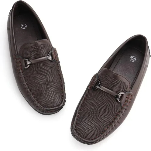 Miniatura 31 de JABASIC Mocasines Penny para niños, estilo casual, sin cordones, zapatos de vestir para niños