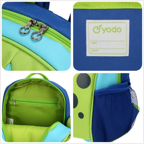 Miniatura 6 de Yodo Mochila escolar para niños pequeños, etiqueta con nombre y correa para el pecho