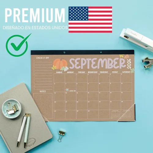 Miniatura 4 de Hadley Designs Calendario de escritorio grande 2026-2027 – Calendario de escritorio 2026, calendarios de escritorio de 18 meses para el hogar