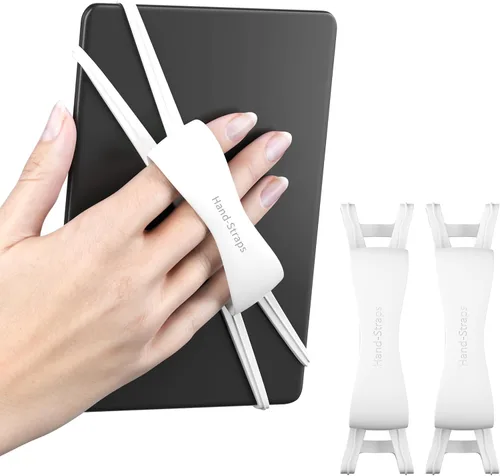 Miniatura 10 de Paquete de 2 correas de mano cómodas para Kindle y tabletas, accesorios Kindle para leer en la cama, soporte de agarre seguro y ligero