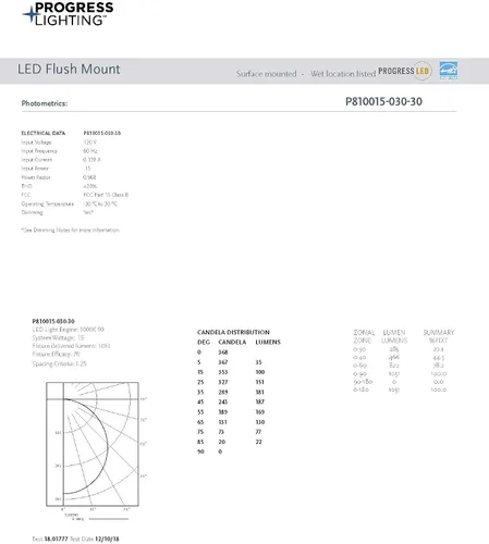 Miniatura 13 de Progress Lighting Edgelit - Soporte para superficie LED de 7 pulgadas, colección Everlume, para interiores, P810015-030-30, blanco
