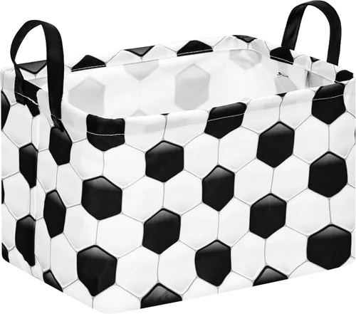 Miniatura 13 de MAIZMZ Cesta de almacenamiento rectangular vacía, organizador de almacenamiento impermeable de béisbol, cestas plegables con asas para mujeres