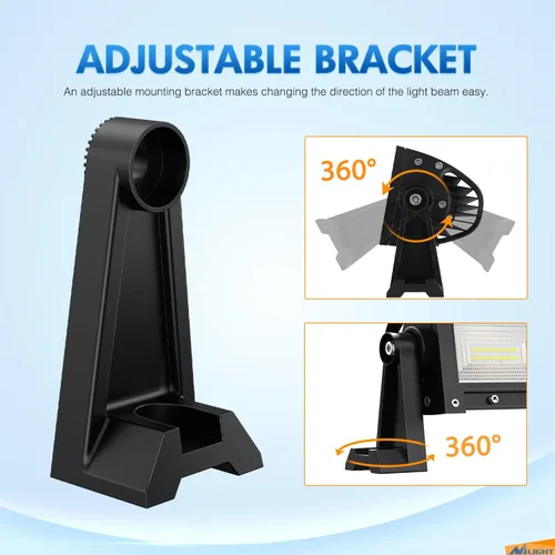 Miniatura 4 de Nilight 2 soportes de montaje lateral universales ajustables para barra de luz LED, color negro