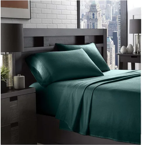 Miniatura 8 de Empire Home Juego de sábanas de franela - 100% algodón - Ajustadas + planas + fundas de almohada con bolsillo profundo (individual, morado)