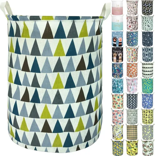 Miniatura 13 de Merdes - Cesta plegable impermeable de 19.7 pulgadas, cesta de ropa sucia, organizador de almacenamiento de lino para colección de juguetes