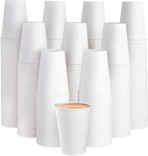 Miniatura 10 de JOLLY PARTY Paquete de 300 tazas de café de papel desechables de 10 onzas, tazas de bebida caliente/fría para agua, tazas de café caliente de papel