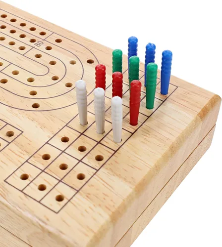 Miniatura 2 de WE Games 48 clavijas de plástico estándar con un diseño cónico en 4 colores: rojo, blanco, azul y verde Rojo/Blanco/Azul/Verde