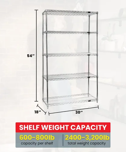 Miniatura 2 de Quantum Storage Systems kit para principiantes para unidad de librero de 4 niveles, de 54 pulgadas de alto, en alambre, con acabado en cromado