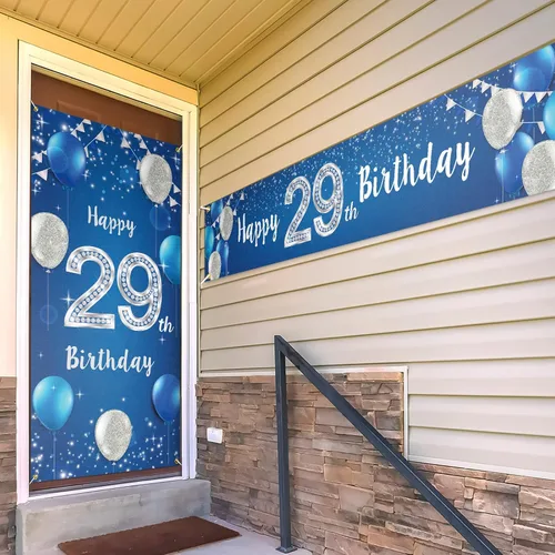 Miniatura 13 de Juego de carteles de feliz cumpleaños número 100 para puerta, porche, decoración de cumpleaños de 100 años, suministros de fiesta para hombres