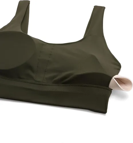 Miniatura 5 de CRZ YOGA Butterluxe - Brasier deportivo con espalda en U para mujer, cuello redondo, acolchado, de bajo impacto, para yoga, entrenamiento