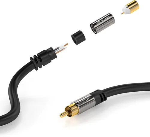 Miniatura 3 de KabelDirekt Cable de extensión RCA – 10 pies – Cable resistente a roturas para una calidad de sonido brillante
