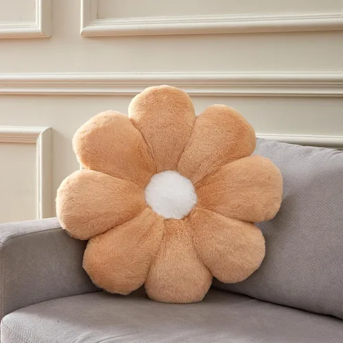 Miniatura 17 de Almohada de 17.7 Pulgadas en Rosa Caliente con Diseño de Margarita, Almohada Decorativa en Forma de Flor, Cojín para Niñas, Adultos, Linda