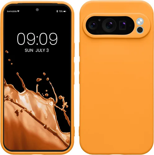 Miniatura 78 de kwmobile Funda compatible con Google Pixel 9 Pro - Funda protectora delgada de TPU para teléfono - Acabado mate suave - Negro mate