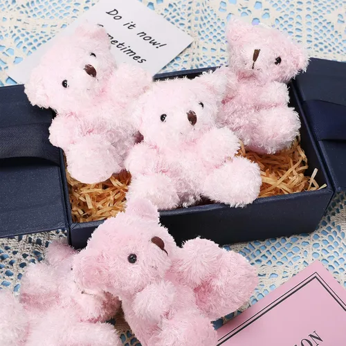 Miniatura 4 de Threan 8 Piezas Mini Osos de Peluche de 4'' Osos Pequeños a Granel Juguetes de Animales de Peluche Muñecos de Oso Suave Pequeños Rellenos de Regalo