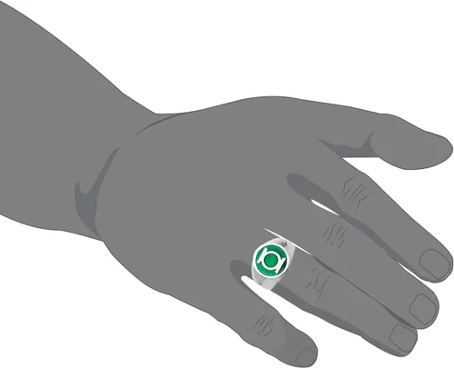 Miniatura 4 de DC Comics Anillo de acero inoxidable para hombre, diseño de superhéroe de la Liga de la Justicia, linterna verde