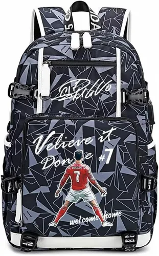 Miniatura 22 de Soccer Player 7 Mochila multifunción Viaje Fútbol Fans bolsa para hombres mujeres (estilo 4)